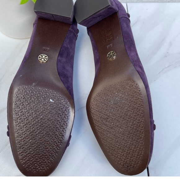 Tory Burch Colt Studded Purple Suede Pumps New - Picture 5 of 6